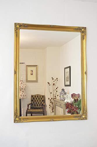 Mirror 4Ft6 X 3Ft6 137cm X 107cm Large Gold Shabby Chic Ornate Big Wall Bargain
