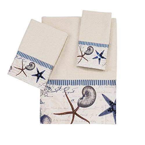 Avanti Linens Antigua 3 Pc Towel Set - 100% Cotton, 3-Piece Towel Set, Soft & Absorbent, Coordinated Bath Set, Machine Washable