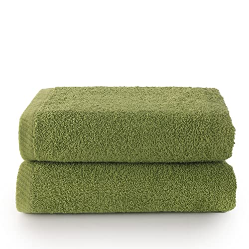 Top Towel - Plus - Large Bath Towels - Bathroom Towels - 2 Hand or Sink Towels - 50 x 100 cm - 100% Cotton - Sheet