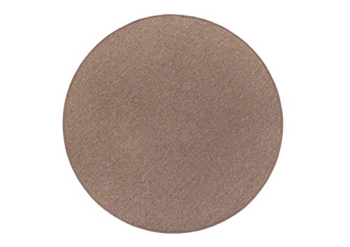andiamo Anzio Round Rug Easy-Care Living Room Rug Very Durable Also for Use as a Bedroom or Children's Room 133 cm Round Cognac