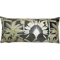 Paoletti Malaysian Palm Cushion Cover, Polyester, Mink