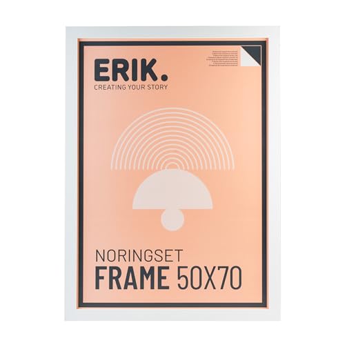 Grupo Erik 50x70 Picture Frame - White Photo Frames Wall, Large Picture Frames 50cm x 70cm, Family Photo Frame, Art Wall Decor - New Home Gifts, Home Decor Gifts