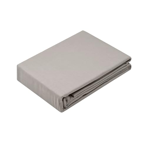 STOF - Fitted Sheet - Size 180 x 200 cm - 100% Organic Cotton - Quality - Oeko-Tex Certified - Linen Colour - Horizon Model - Bed Linen for Home - Soft and Comfortable