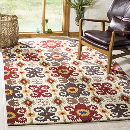 Safavieh Contemporary Rug for Living Room, Dining Room, Bedroom - Soho Collection, Short Pile, in Brown and Blue, 76 X 244 cm