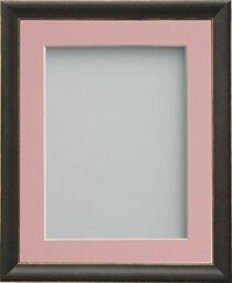Frame Company Darcy Black Picture Photo Frames with Pink Mount, 20x16 for A4 *Choice of Colours* Fitted with Real Glass
