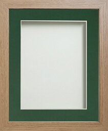 Frame Company Allington Beech Photo Frame with Bottle Green Mount, 9x7 for 6x4 inch, fitted with perspex