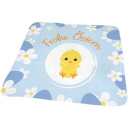 GRUSS & CO 73808 Magic Towel with Happy Easter Motif, Guest Towel, 30 cm x 30 cm, Cotton, Square Pressed, Gift Easter, Easter Nest, Easter Decoration