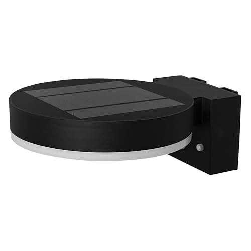 OSRAM Endura Style Solar Wall Light, Black, Stainless Steel, IP44, Motion and Daylight Sensor, Solar Powered, Ideal for Outdoor Areas