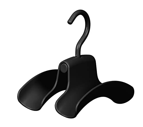 WENKO Herkules handbag holder, set of 3 bag handbag holders for storage on clothes rails or as an extension to the Herkules telescopic system for more order and overview, 9 x 12.5 x 14 cm, black