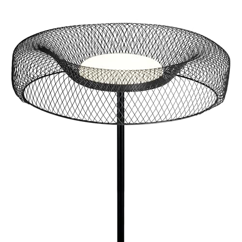 OSRAM Decor Mesh Floor Floor lamp, Black Metal mesh, 18.5W LED Integrated, 1200lm, 3000K, Textile Cable