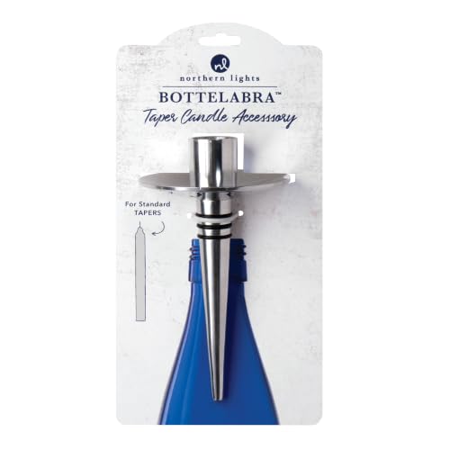 Northern Lights Candles Bottelabra Taper Holder, Pewter