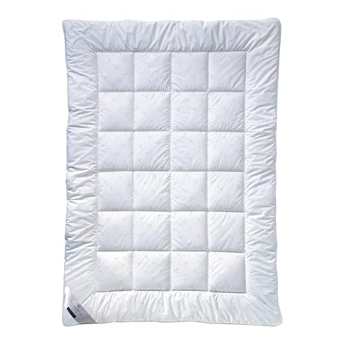 Billerbeck Fibre Duvet E21 King - Aloe Vera Refined Fibre Blanket - 155 x 220 cm All Season Duvet Heat Level Medium, White