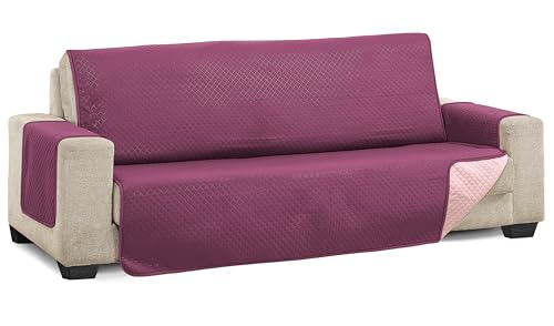 Martina Home Diamant 4 Seater Sofa Cover - Aubergine/Salmon