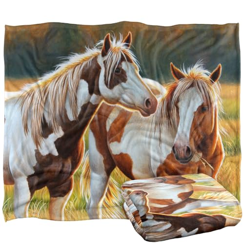 Jq Licensing - Cf Painted Horses Silky Touch Super Soft Throw Blanket 152 X 127 Cm