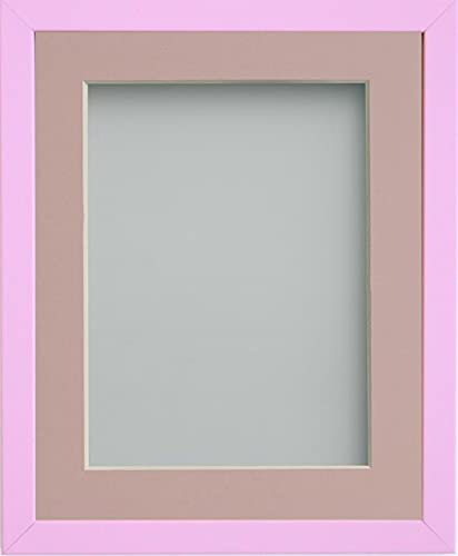 Frame Company Jellybean Range Pink Wooden A2 Picture Photo Frame with Pink Mount for Image A3 * Choice of Colours & Sizes* Fitted with Perspex