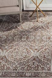 Safavieh Craft Art-Inspired Indoor Woven Rectangle Area Rug, Valencia Collection, VAL208, in Grey / Brown, 122 X 183 cm for Living Room, Bedroom or Any Indoor Space
