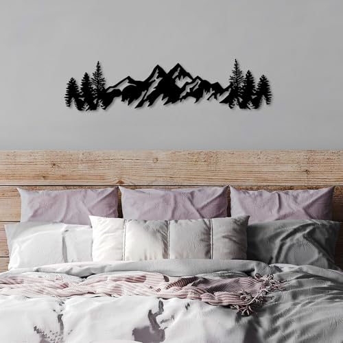 Stylish Black Decorative Metal Wall Accessory, 70 x 18 cm, 100% Metal (1.5 mm), Lightweight & Easy to Hang, Perfect for Modern Home Decor