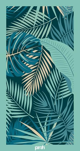 PARAH, Cotton Beach Towel 90x170 cm Extra Soft, Pool Travel, Leaves
