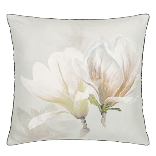 Printed Cotton Satin Pillowcase, Yulan Magnolia, 65 x 65 cm, Designers Guild