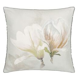 Printed Cotton Satin Pillowcase, Yulan Magnolia, 65 x 65 cm, Designers Guild