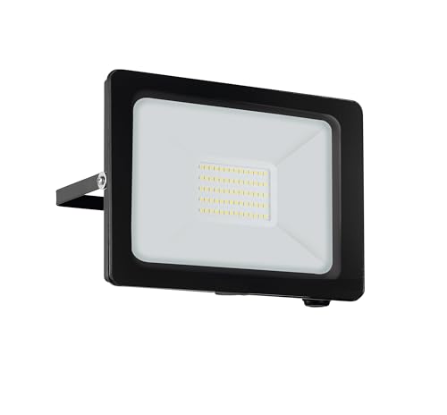 Eglo LED Outdoor wall Spotlight Faedo 3, Outside Light Made of Black Aluminium, Porch Lighting, Neutral White lamp, IP65