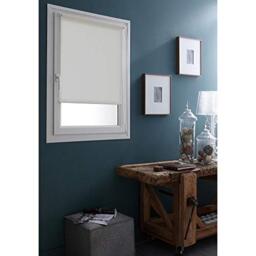 MADECOSTORE Easy Plain Fabric Blackout Roller Blind Linen W65 x H90cm - With Or Without Drilling, tissue w61cm, GF7528065090