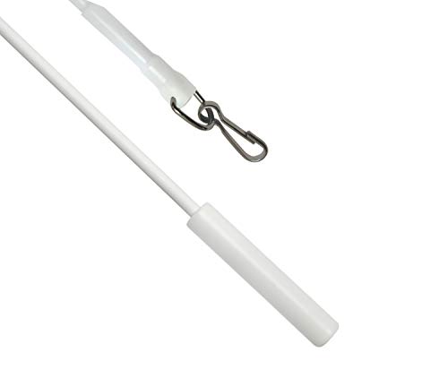 Gardinia Draw Rod Plastic For Curtains And Drapes, Includes Metal Hooks (2-Pack), White, 75 cm, 340