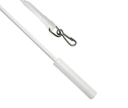 Gardinia Draw Rod Plastic For Curtains And Drapes, Includes Metal Hooks (2-Pack), White, 75 cm, 340