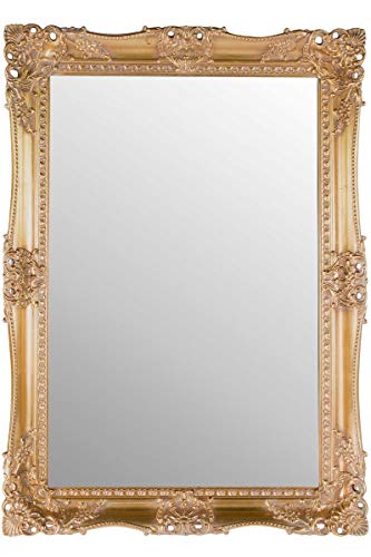 FRAMES BY POST Gold Mirror Large Classic Frame Antique Design Ornate Shabby Chic Over Mantle 3FT7 X 2FT7, 109 x 78,627693160-3