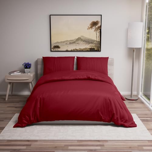 Dreamzie - Duvet cover 200 x 220 cm with 2 pillowcases 80 x 80 cm - 3-piece adult bed linen in soft microfibre - Oeko-Tex certified