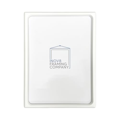 Inov8 Photo Frame Rounded Wood White 9.5x13.5 - (4x 6x4 App)
