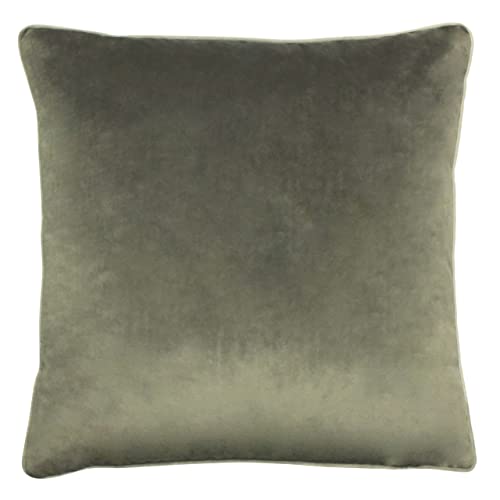 furn. Meridian Velvet Cushion Cover (Charcoal/Dove - 55 x 55cm)