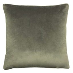 furn. Meridian Velvet Cushion Cover (Charcoal/Dove - 55 x 55cm)