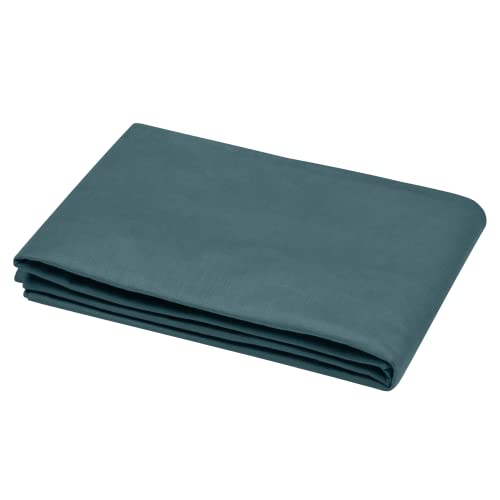 STOF - Flat Sheet - Size 180 x 290 cm - 100% Oeko-Tex Certified Cotton - Eucalyptus Colour - Eden Model - Bed Linen for Home - Soft and Comfortable