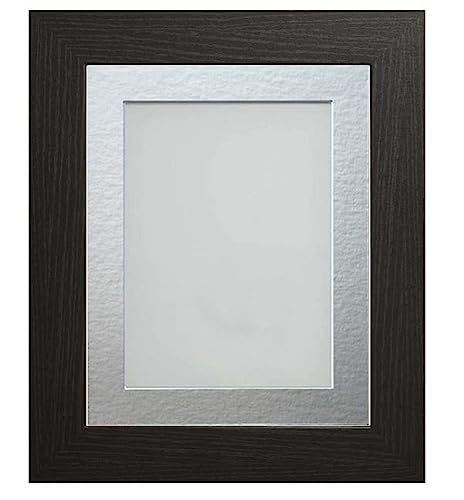 Frame Company Watson Black Picture Photo Frame fitted with Perspex, A2 with Silver Mount for image size A3