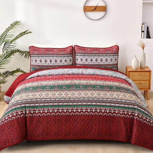 WONGS BEDDING Boho Full Quilt Set
