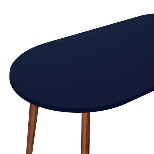 NEWISHER Fitted Oval Tablecloth 42 x 60 Inch Elastic Table Cloth Navy - Stretch Spandex Table Cover, Navy Washable Polyester Top Cap Cover, Tablecloth for Dining Picnic Camping Indoor and Outdoor