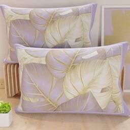 PETTI Artigiani Italiani - Pair of Pillow Cases 40 x 80 cm in Microfibre, Cushions for Bedroom Furniture, Sofa, Living Room, Set of 2 Cushion Covers, Tropical Lilac O Pillowcase, 100% Made in Italy