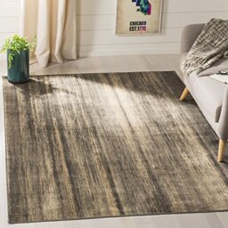 Safavieh Traditional Indoor Woven Rectangle Area Rug, Vintage Collection, VTG172, in Soft Anthracite, 201 X 279 cm for Living Room, Bedroom or Any Indoor Space