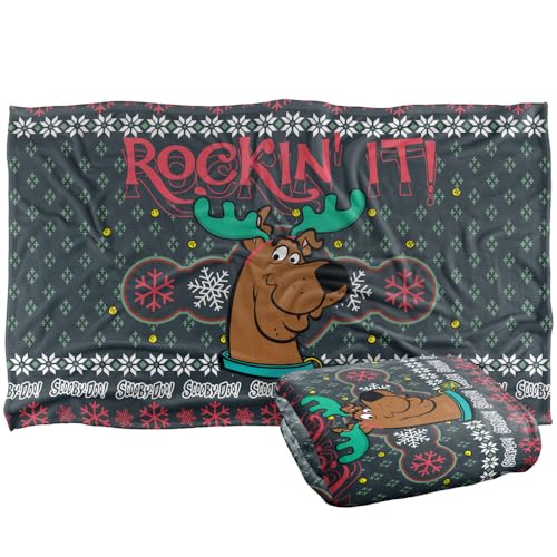 LOGOVISION Scooby Doo! Rockin' It Ugly Christmas Sweater Silky Touch Super Soft Throw Blanket 91 x 147 Cm