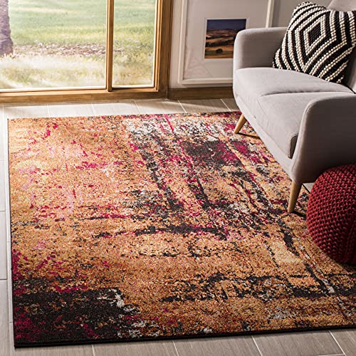 Safavieh Boho Chic Indoor Woven Rectangle Area Rug, Monaco Collection, MNC221, in Multi, 201 X 279 cm for Living Room, Bedroom or Any Indoor Space
