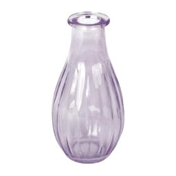 Talking Tables Lilac Glass Bud Vase for flowers, stylish single stem elegant wedding table centrepiece decorations window sill decor, garden parties, summer dining, mantle styling, and gifting 14cm