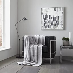 GC GAVENO CAVAILIA Wave Fleece Blanket, Cosy Warm Sofa Throws, Fluffy Blankets For Beds Or Settee, Snuggle & Fuzzy Throw Silver, 150X200