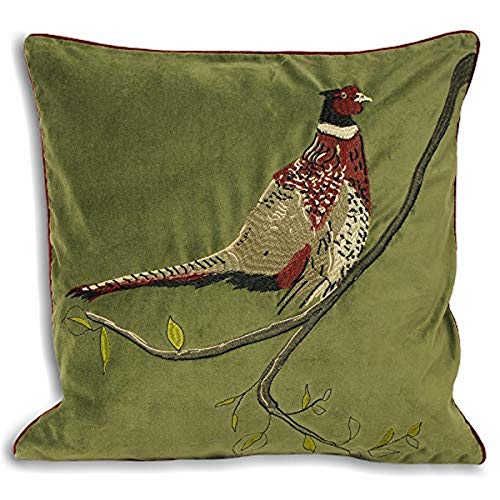 Riva Home Hunter Velvet Polyester Filled Cushion, Natural, 45 x 45cm