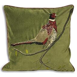 Riva Home Hunter Velvet Polyester Filled Cushion, Natural, 45 x 45cm