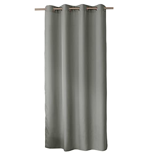 Enjoy Home 2015GRC140240 Polyester Canvas Curtain with 8 Eyelets 140 x 240 cm Light Grey 240 x 140 cm