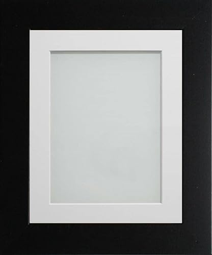 Frame Company Watson Matte Black Picture Photo Frame fitted with Perspex, A2 with White Mount for image size A3