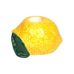 Talking Tables Ceramic Lemon Candle Holder – Candle Holder Stand, Unique Table Centrepiece for Weddings, Gifts, Home Décor, Indoor/Outdoor, Dinner Party, Summer Table Decorations – 10cm x 7cm