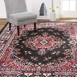 "Home Dynamix Premium Sakarya Area Rug, Black/Red, 21""x35"" Rectangle"