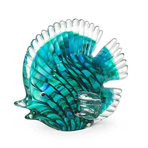 LONGWIN Tropical fish Shaped Glass Hand Blown Sea Animal Figurine Home Tabletop Decoration Ornaments